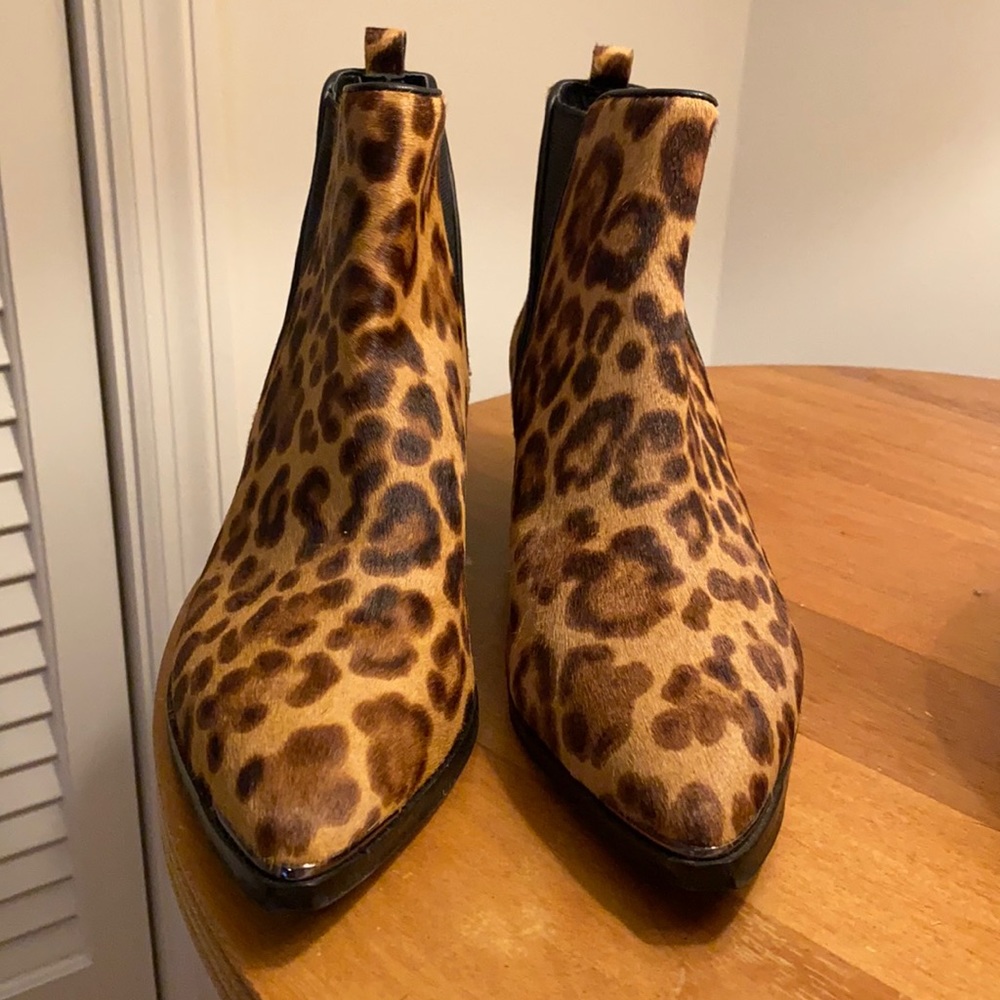 Marc Fisher leopard booties